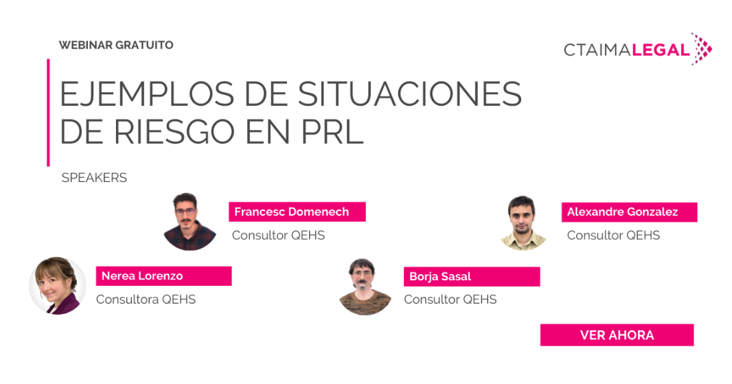 ejemplos de situaciones de riesgo en PRL